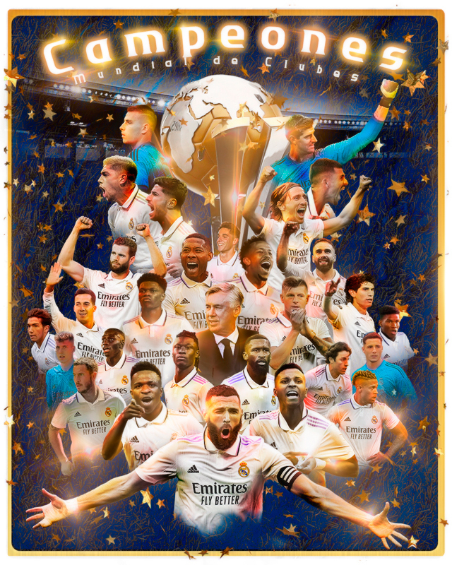 Real Madrid é campeão mundial com goleada sobre Al-Hilal. Real Madrid é campeão mundial com goleada sobre Al-Hilal.