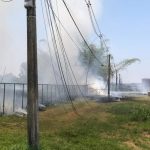 Incêndio derrete cabos de energia e causa falta de luz em Águas Claras