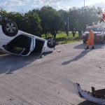 Acidente envolvendo 4 carros e uma moto deixa duas vítimas no DF