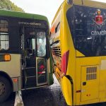 Colisão entre três ônibus e carro na Asa Sul deixa cinco feridos