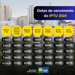 Calendário de pagamento do IPTU 2024 é divulgado com primeira parcela em maio