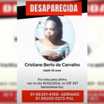 Mulher de 43 anos desaparece após deixar filha em escola no DF