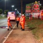 Vídeo: mulher cai na pista e morre atropelada por ônibus em Samambaia