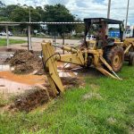 Equipes do GDF atuam para reduzir danos da chuva em Água Quente