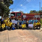 Estudantes participam de blitz educativa para prevenção de incêndios florestais